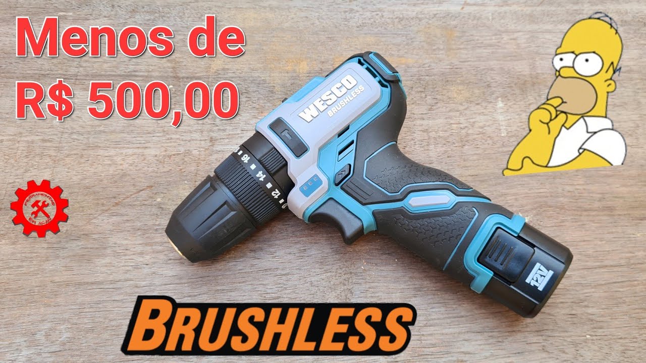 Menos De R$500 Reais Com Motor Brushless - Parafusadeira Wesco 12V WS2558K2