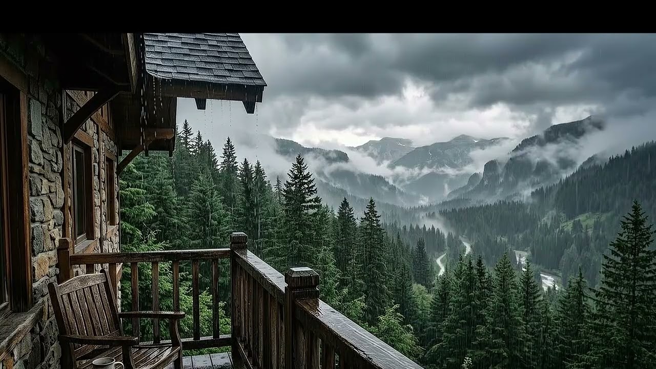 Cozy Cabin Rain 🌧️ Relaxing Nature Sounds
