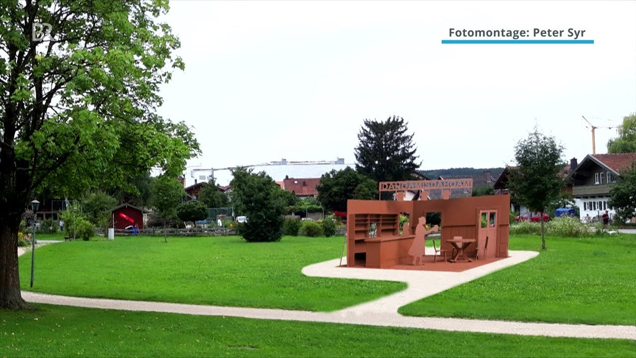 „Dahoam is Dahoam“ Tettenhausen lockt Lansing Fans, mit Skulpturen von Peter Syr