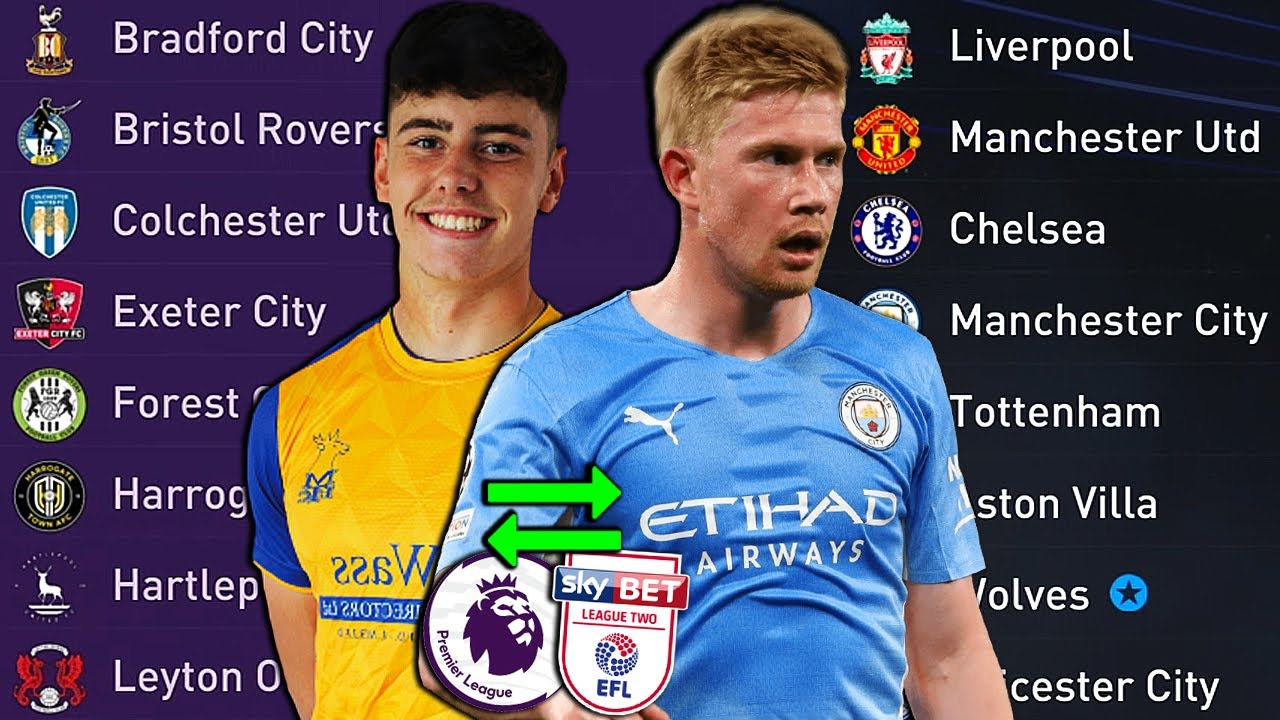 ¿QUÉ PASARÍA SI CAMBIAS los EQUIPOS de la PREMIER LEAGUE por los de CUARTA DIVISIÓN? | FIFA 22