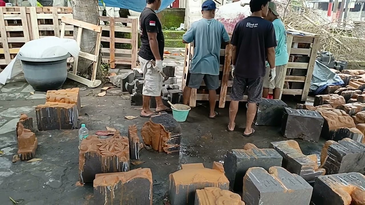 Packing relief batu candi sesuai kode urut batu ‼️