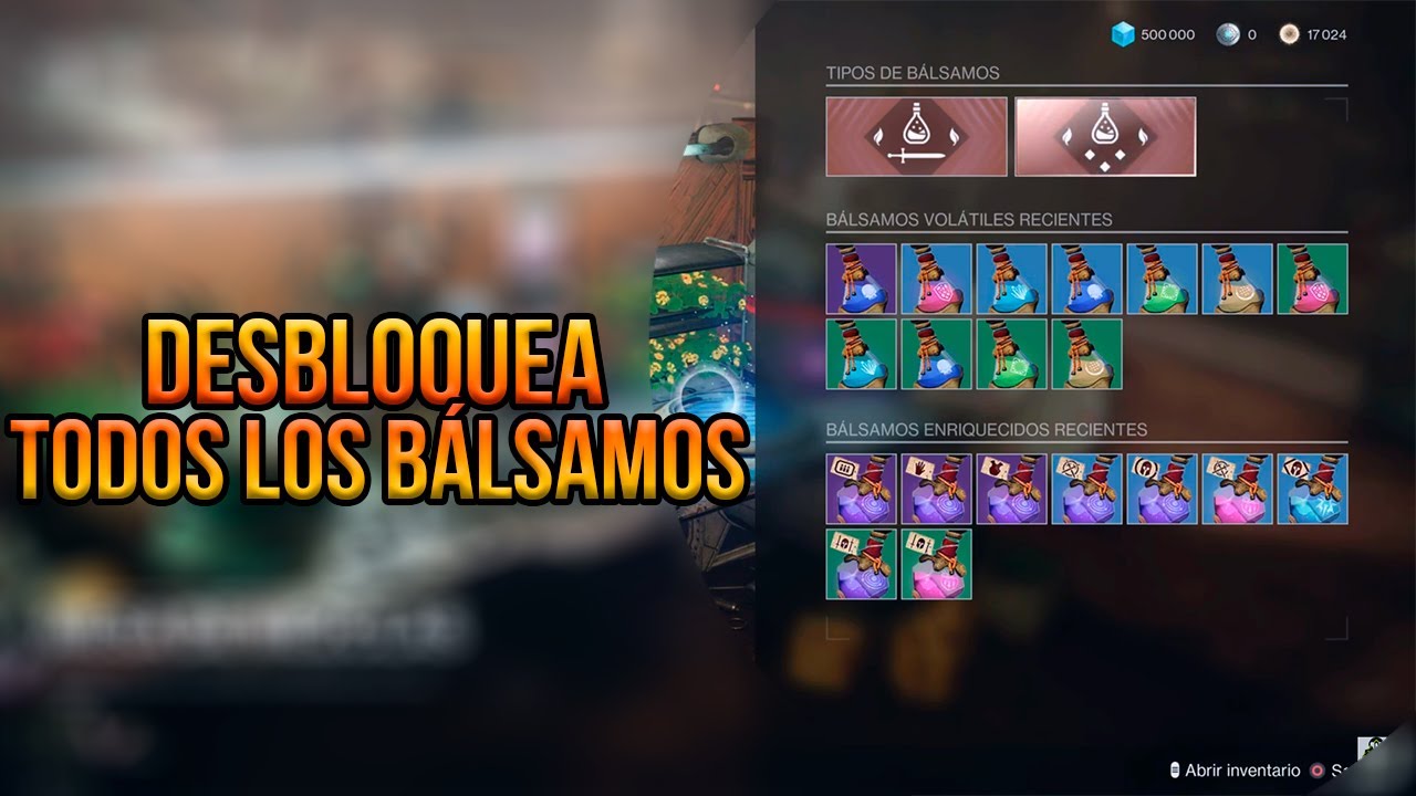Como Desbloquear todos los Bálsamos - Destiny 2 Guia