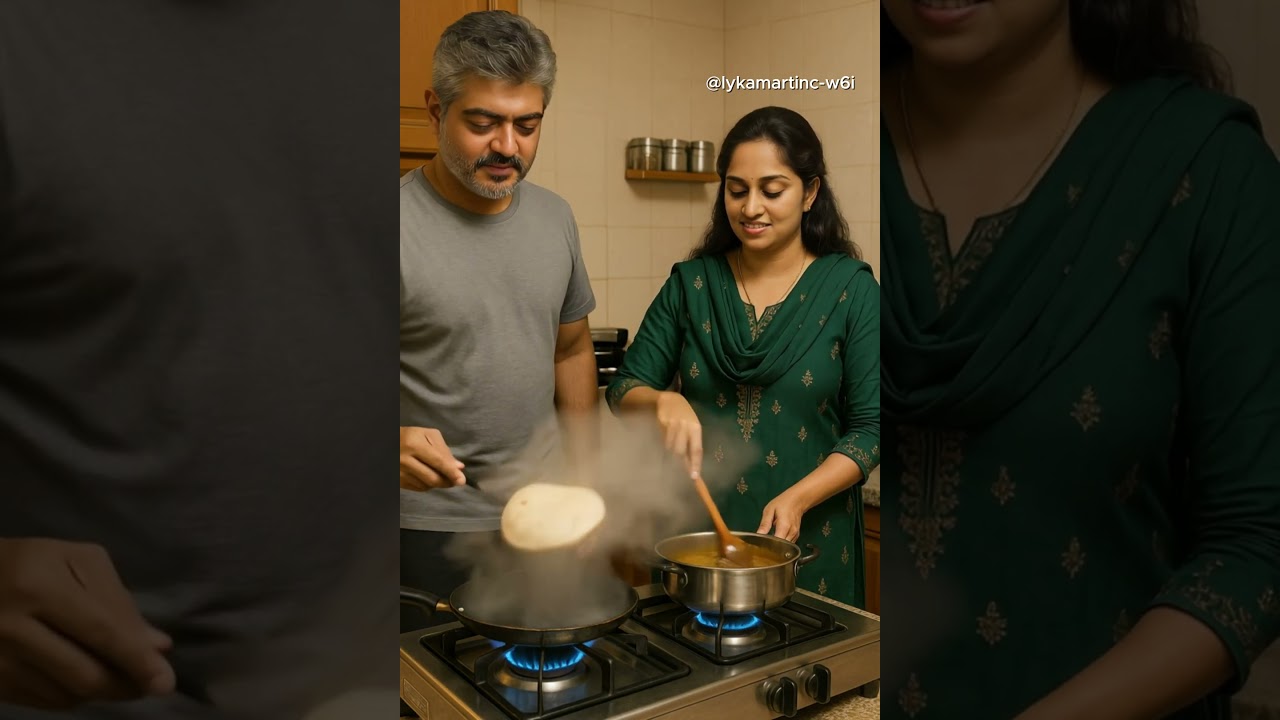 Ajith & Shalini&rsquo;s Kitchen Love Story 🍲❤️ #kollywoodcinima #love #funny #ajithkumar