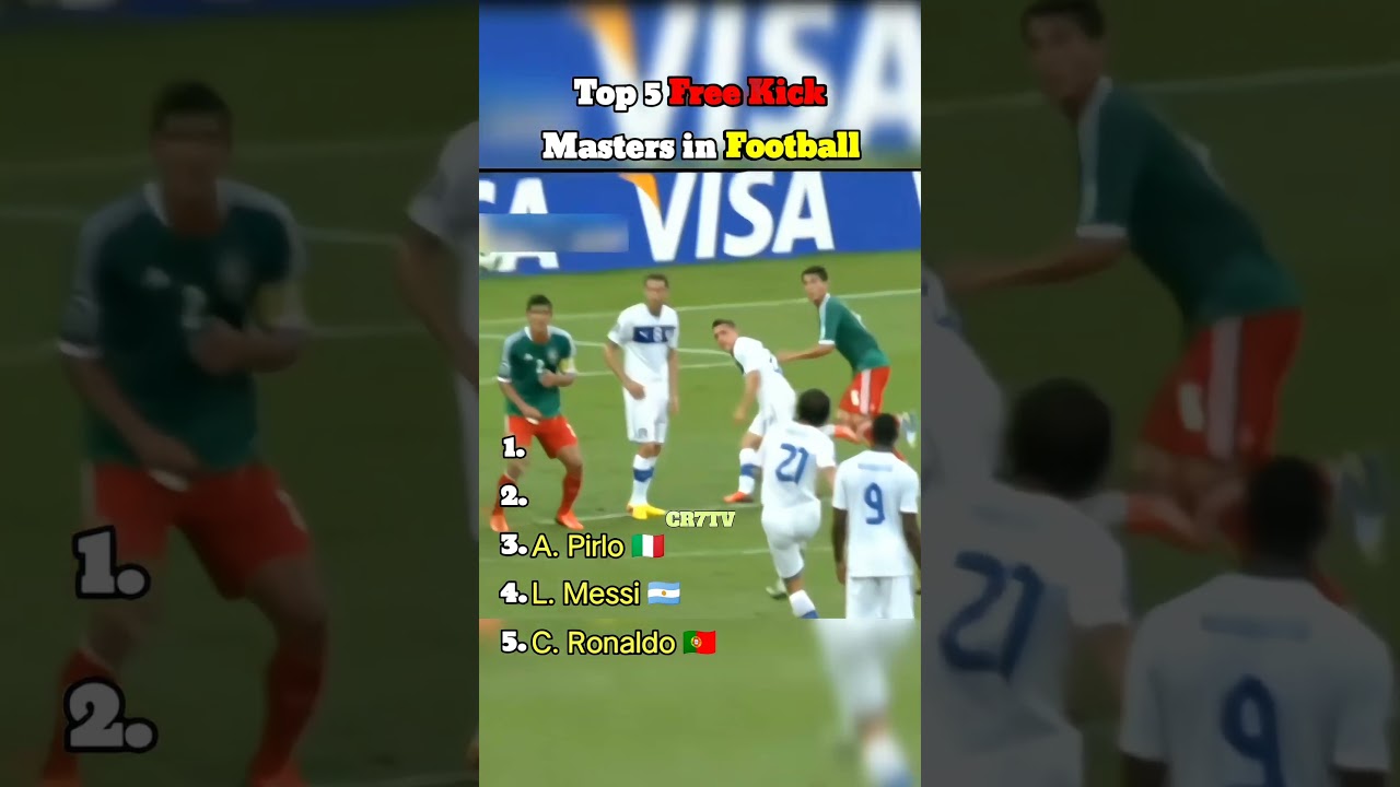 Top 5 Free Kick Master in Football History ⚽🔥