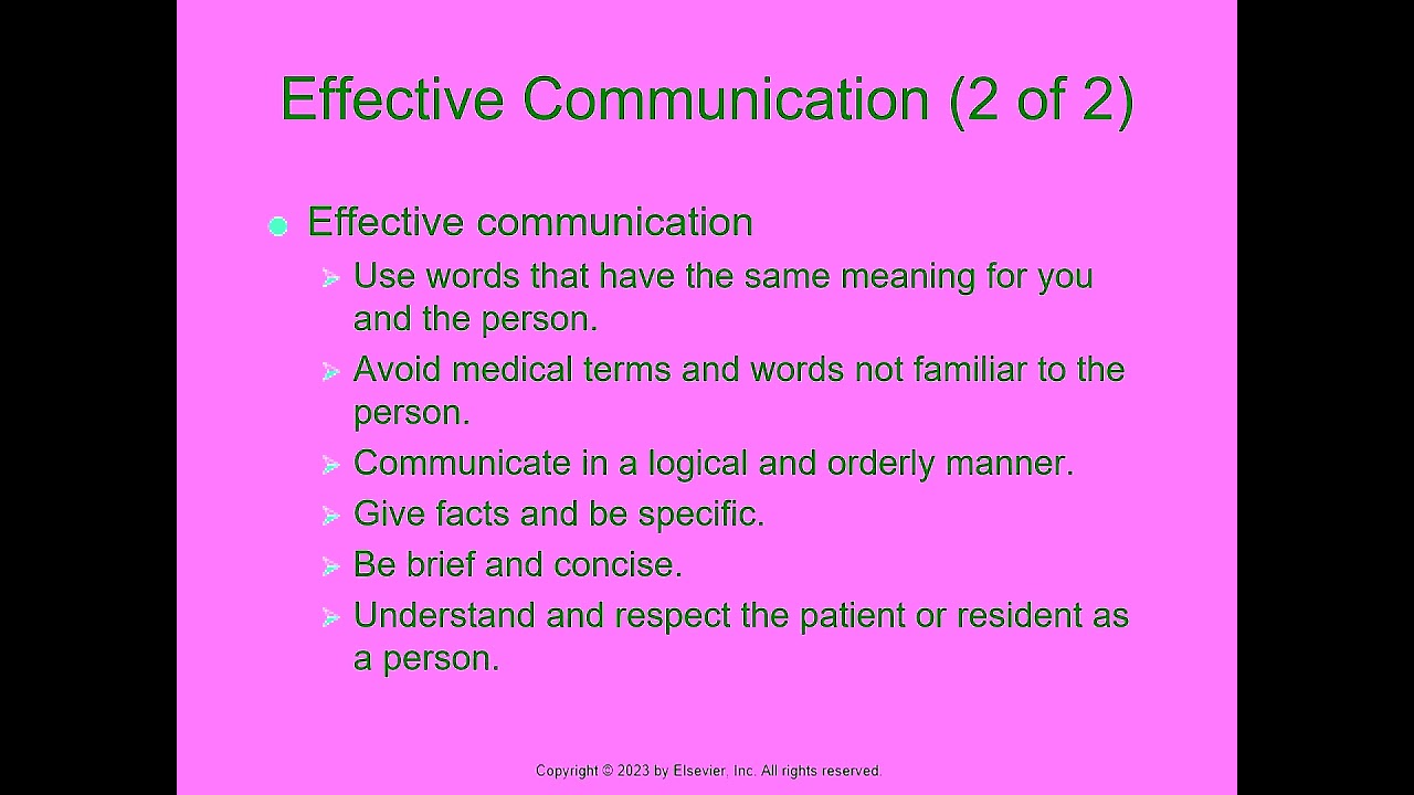 Nursing Assistant Ch. 6 Lecture