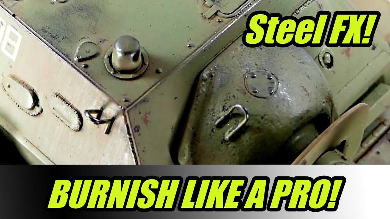 How to create metallic steel effect on tank model VMS weathering tutorial