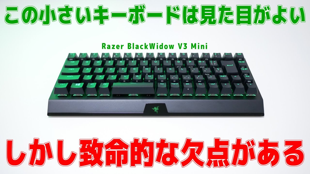 この小さいキーボードは見た目がよい。しかし致命的な欠点がある。