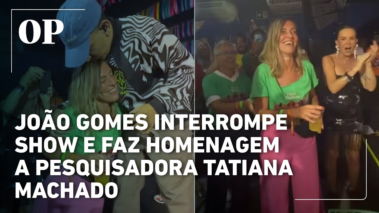 Jo&atilde;o Gomes interrompe show e faz homenagem a pesquisadora Tatiana Machado