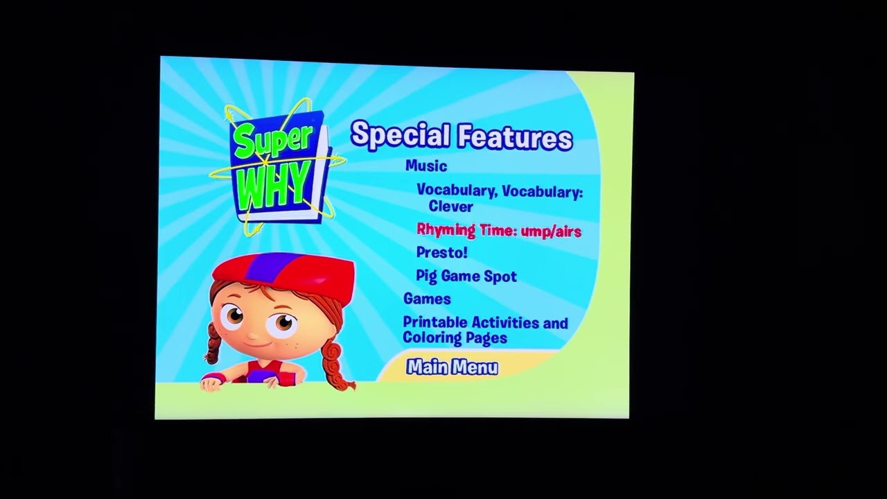 Superwhy Humpty Dumpty 2011 DVD menu walk-through ￼