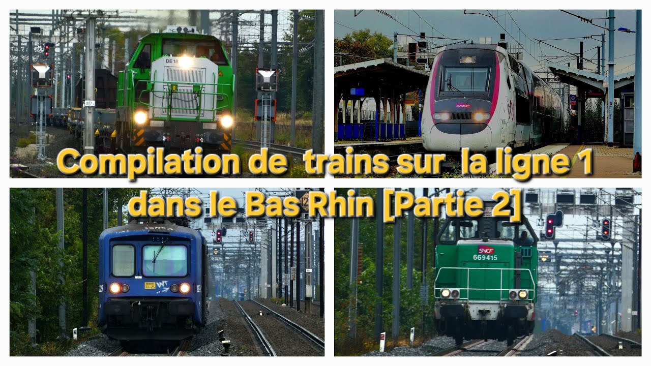 Compilation de trains sur la ligne 1 SNCF dans le Bas Rhin [Partie 2]