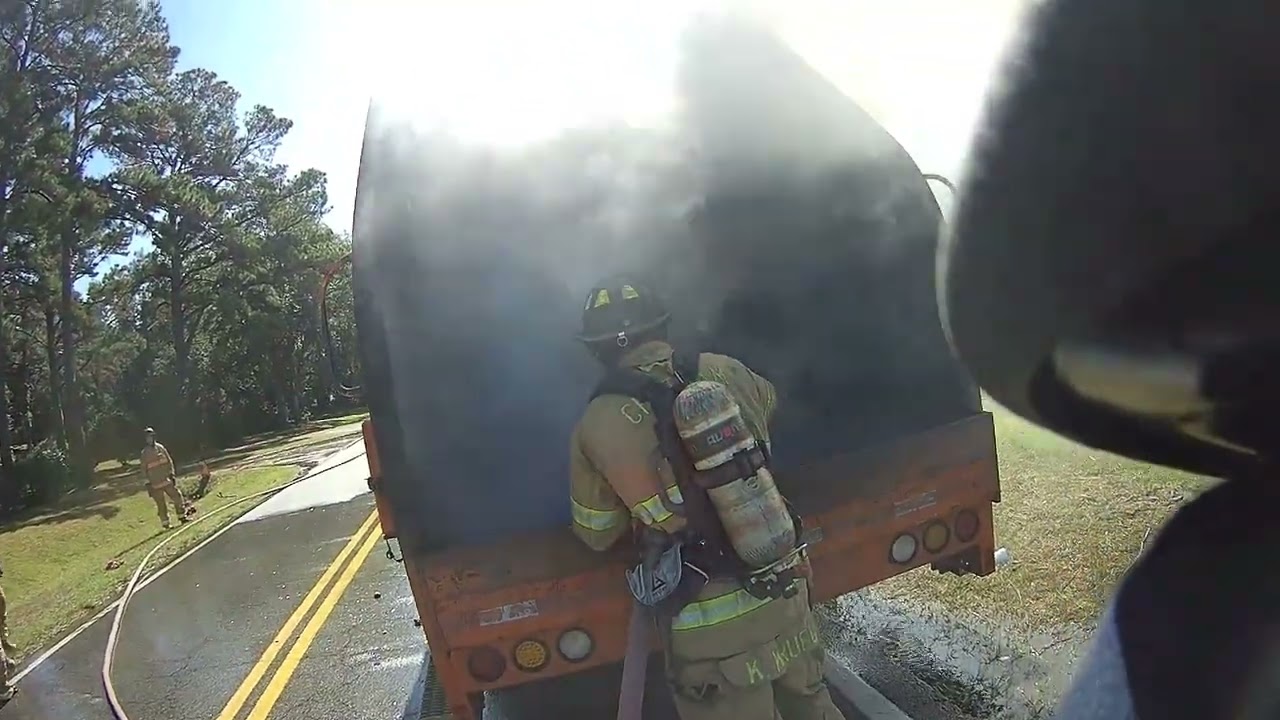 Little Neck Rd. Garbage Truck Fire Response