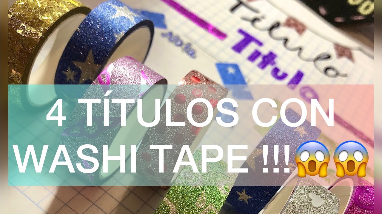 Títulos con  cintas decorativas o washi tapes !!!4 ideas 🤩🔖