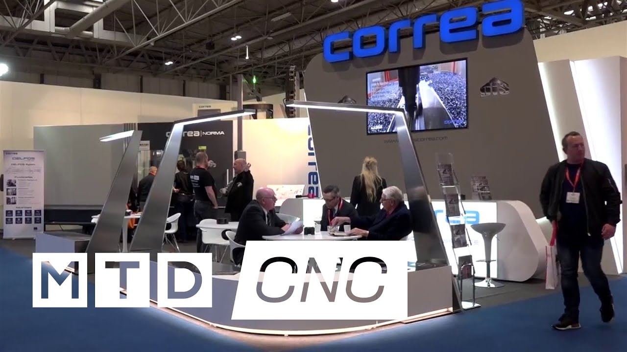 DTS cutting steel at MACH 2018 on CORREA NORMA