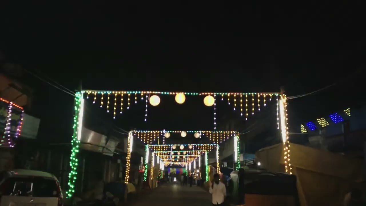 Kodi Habba || Light decorations throughout the road ||  Roads are filled with lights || Koteshwara
