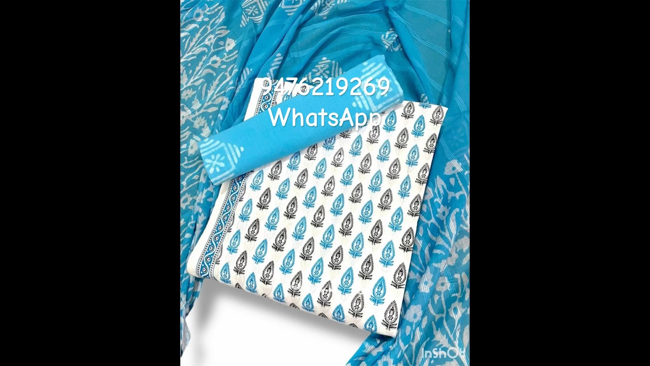 Batik printed pure cotton churidar material 