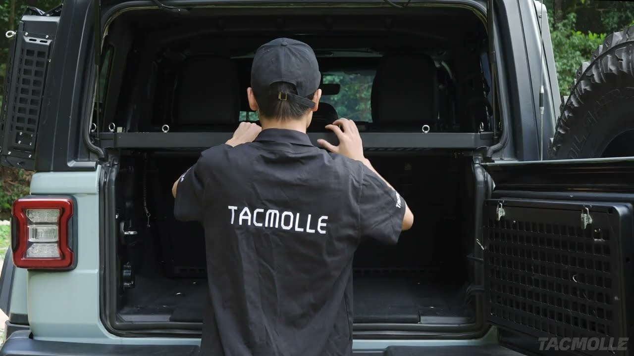 TACMOLLE Rear Trunk Cargo Rack Basket for Jeep Wrangler JL 2018-2023