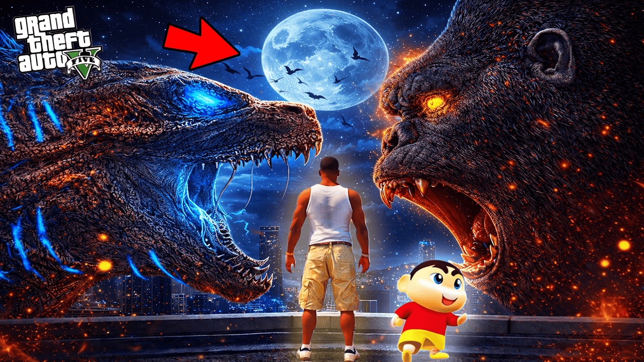 GTA 5 : Godzilla Vs King Kong Epic Fight In Los Santos
