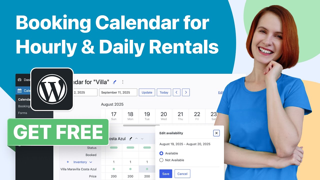 Free WordPress Booking Calendar Plugin - Rent Out Anything Easily!