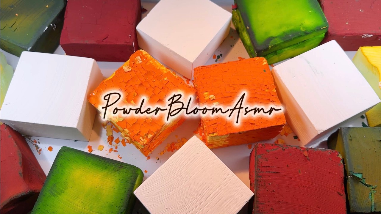 Flavours of Ugadi 🌼 | Telugu New Year ASMR Collab🙏🏼 | Powder Bloom Asmr #gymchalkasmr #dyedgymchalk