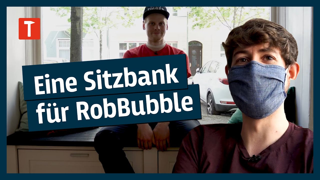 Nerdy Timber baut Sitzbank aus Holz f&uuml;r RobBubble!