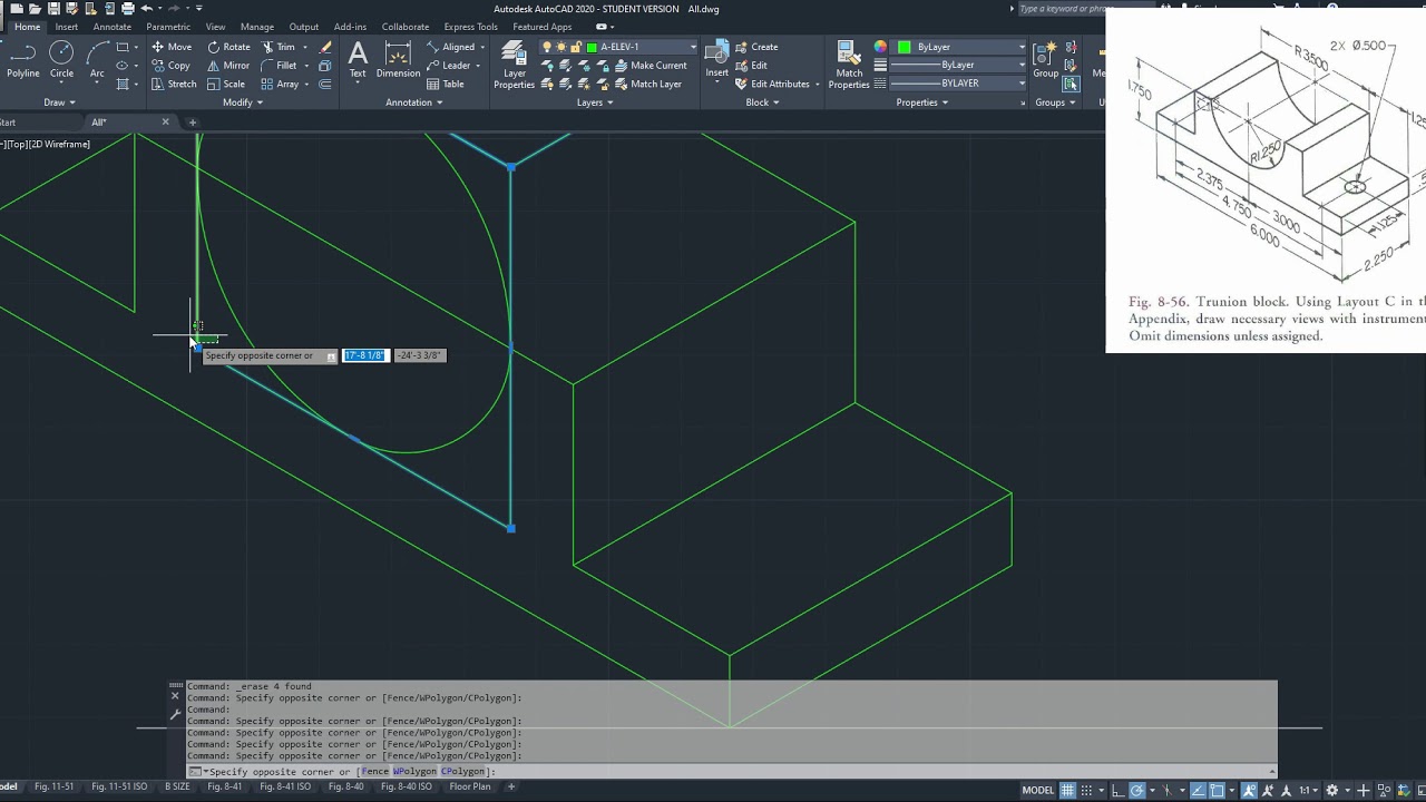 How to draw a Isometric, and one-point perspective in AutoCAD
