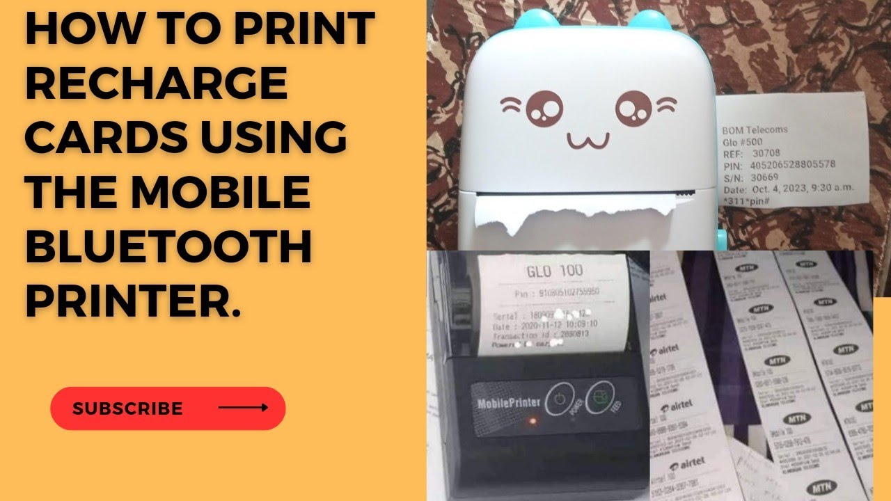 HOW TO PRINT RECHARGE CARD USING THE MOBILE Bluetooth PRINTER