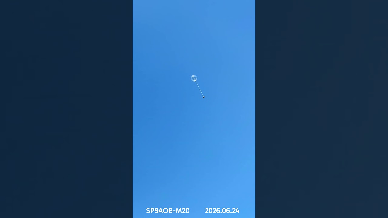 Amatorska radiosonda (amateur radiosonde) M20 Start 2026.06.24.0600.UTC SP9AOB-M20
