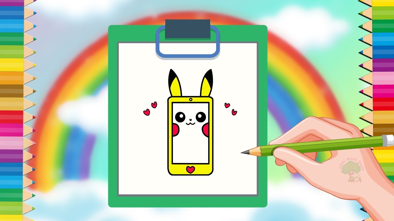 How to Draw Pikachu Mobile Case ⚡📱 | Easy Pikachu Phone Case Drawing Step by Step