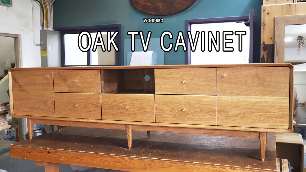 [목공]2200 오크 TV 캐비넷 / Making a oak TV cavinet