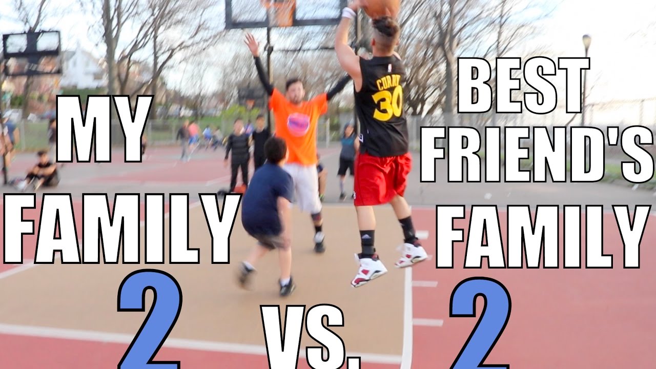 2 on 2 BASKETBALL GAME! MY FAMILY vs. BEST FRIEND'S FAMILY! LOSER DOES DARE!