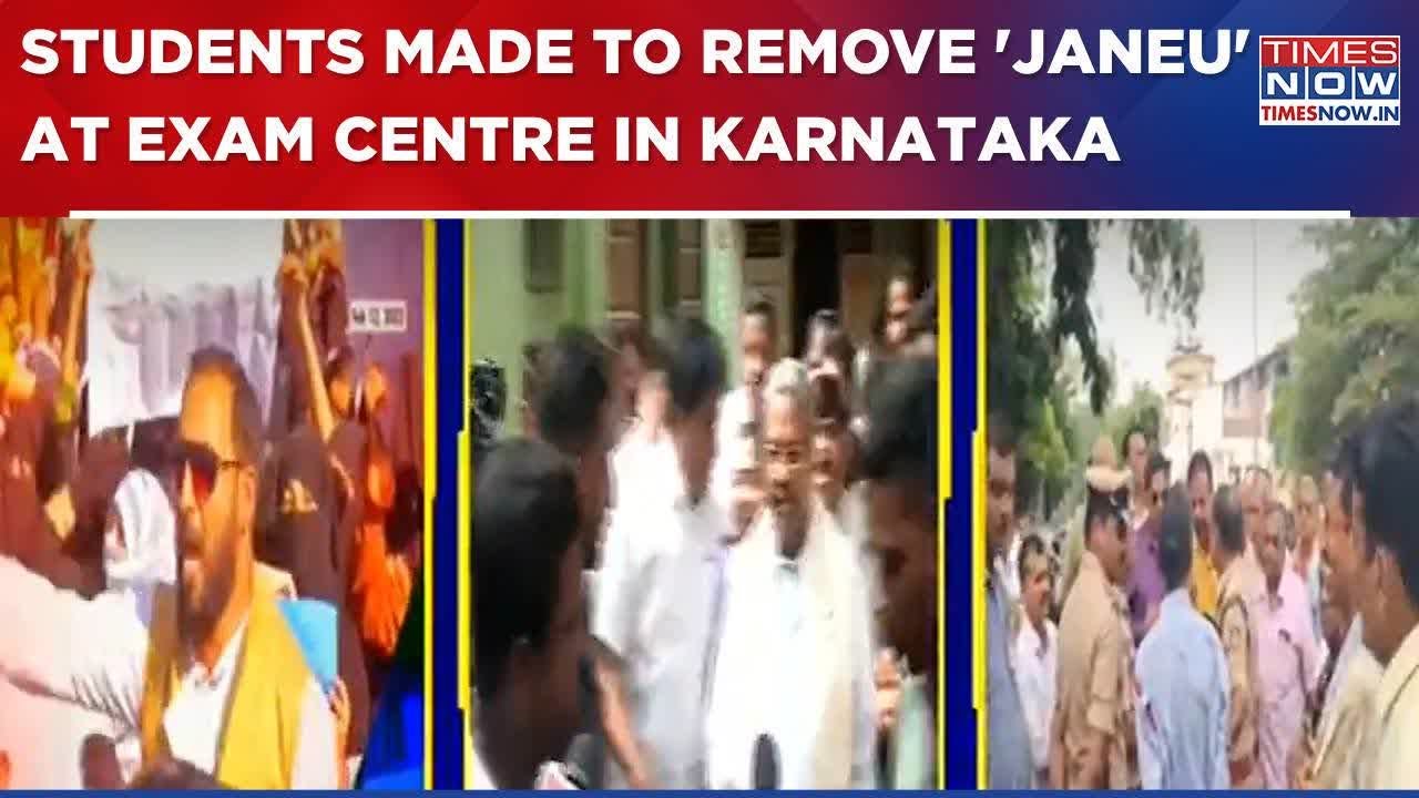 Karnataka: Students Made To Remove 'Janeu' At CET Exam Centre In Shivamogga, Sparks Row | WATCH