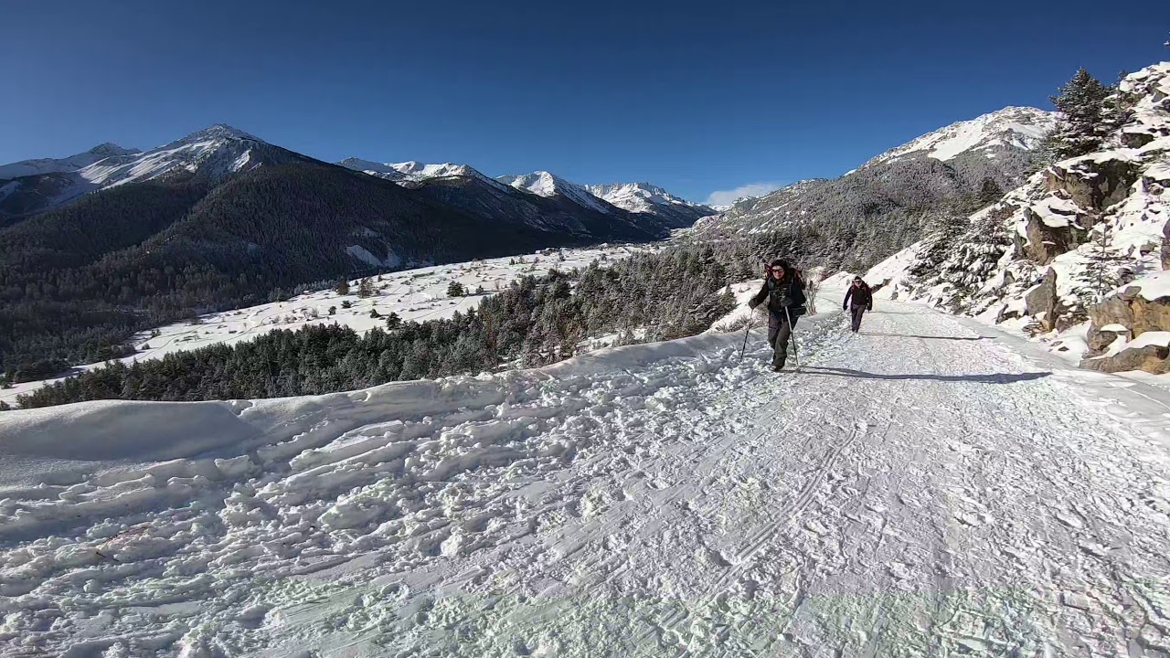 Névache décembre 2020 descente du col de l'Echelle