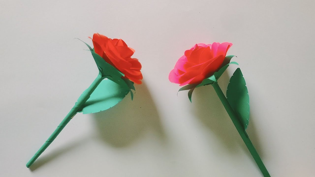 How to make paper rose crafts | Easy craft | Easy rose Craft Tutorial | Easy paper rose idea