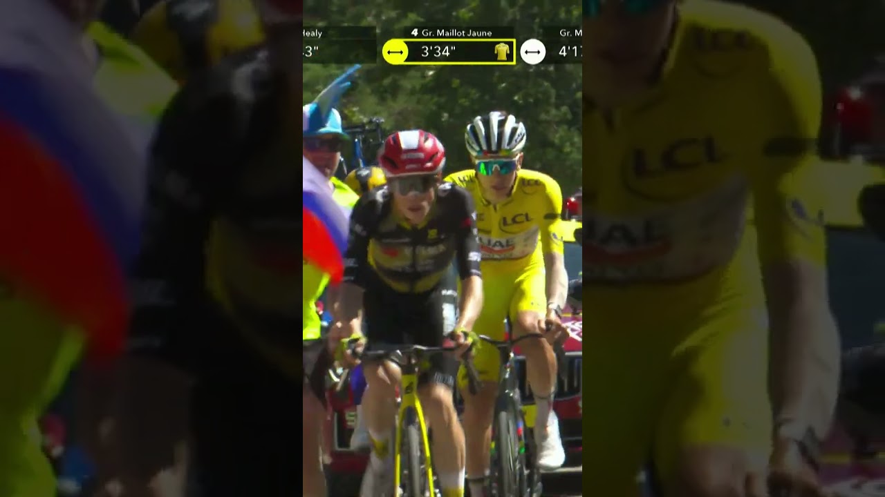 It was a stunning battle between Jonas Vingegaard and Tadej Pogacar on Mont Ventoux ⚔️🤩 #cycling