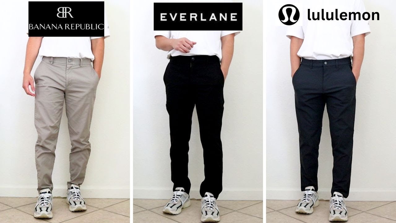 ЛУЧШИЕ рабочие брюки-чиносы за 100 долларов??? Banana Republic против Everlane против Lululemon