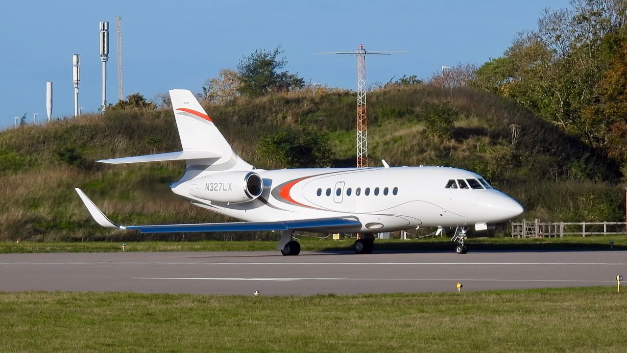 Hopping the Pond | Private Dassault Falcon 2000LXS N327LX at Cambridge