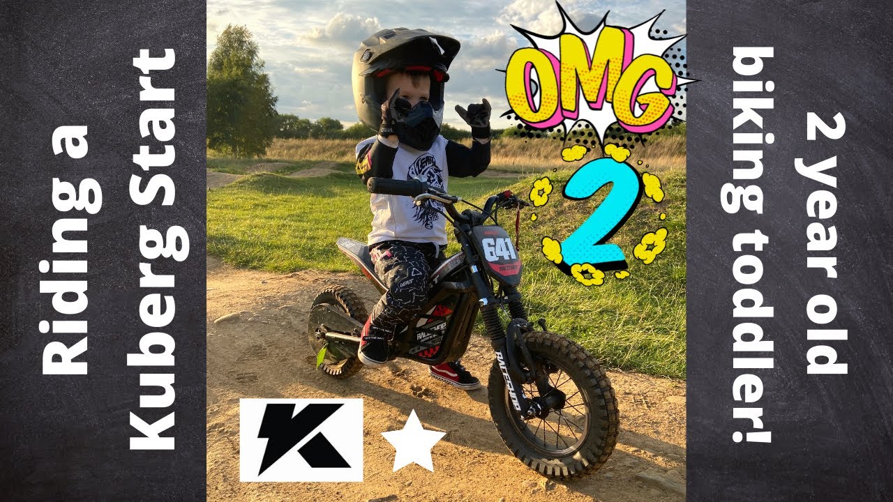 Kuberg Start ride - DIRT BIKE SKILLS with a 2 year old! IG: @little_rockstar_harley