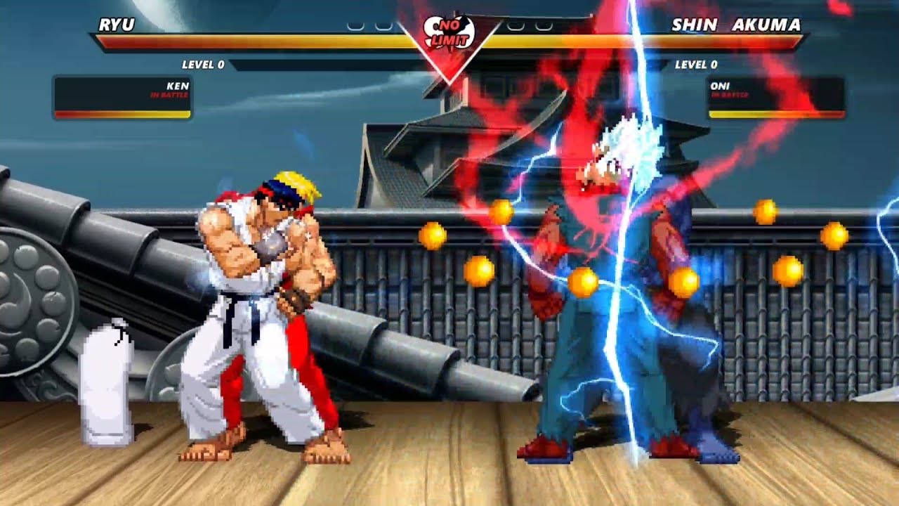 ICE POWER RYU & FIRE POWER KEN vs SHIN AKUMA & ONI - Highest Level Incredible Epic Fight!
