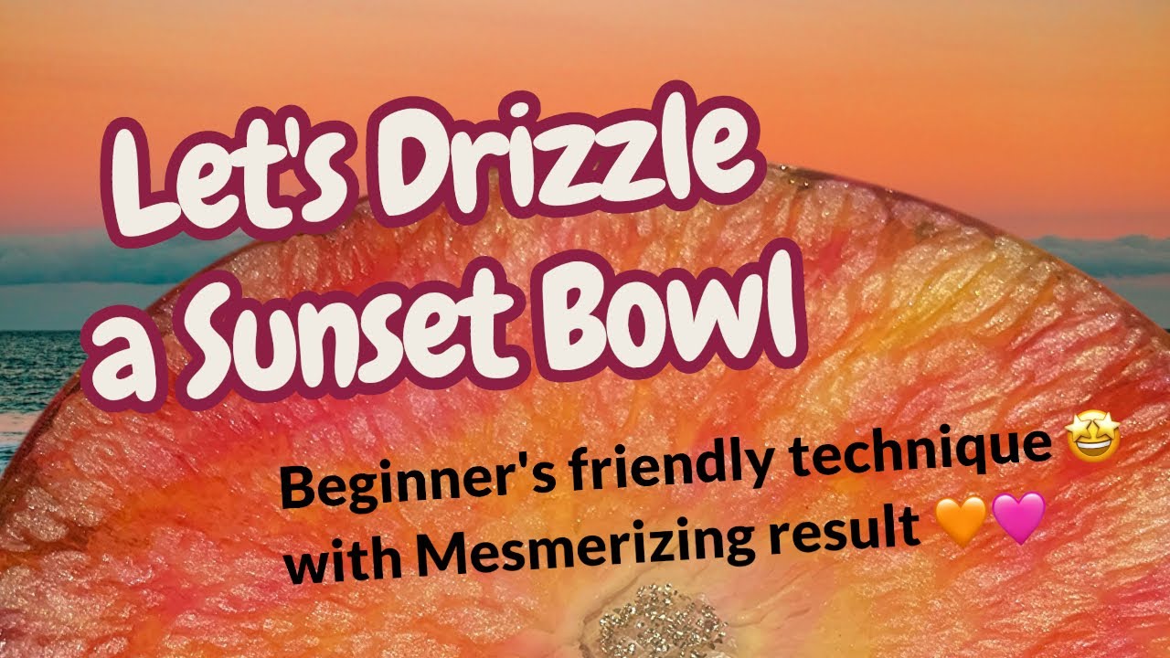 #753 EN: SUNSET Effects | Drizzle Bloom Technique | #epoxyresin 