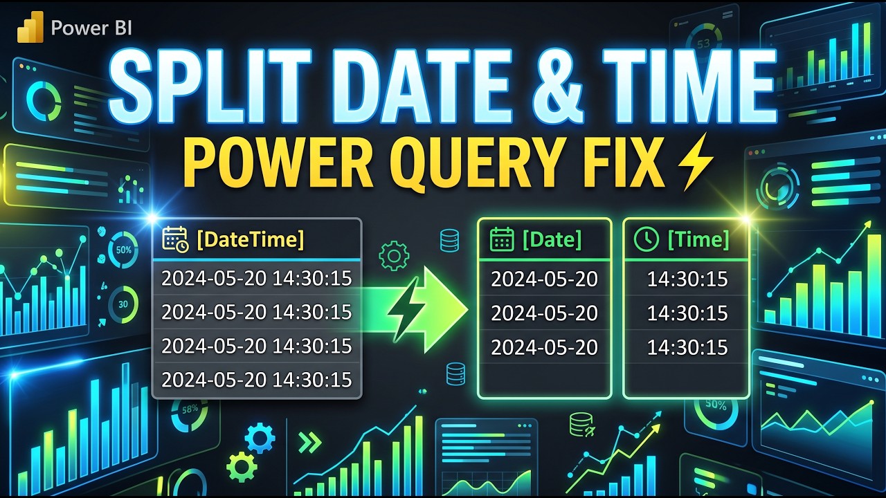 Separate Date and Time Instantly in Power BI