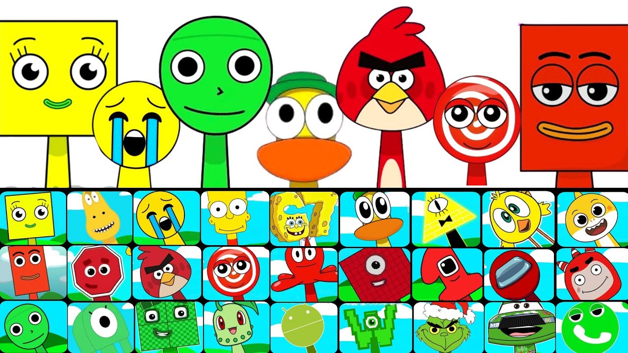 Incredibox Sprunki OC: All Save The Shapes Phase 1-27:Sally Square From Ricky Rectangle,Cosita Alien
