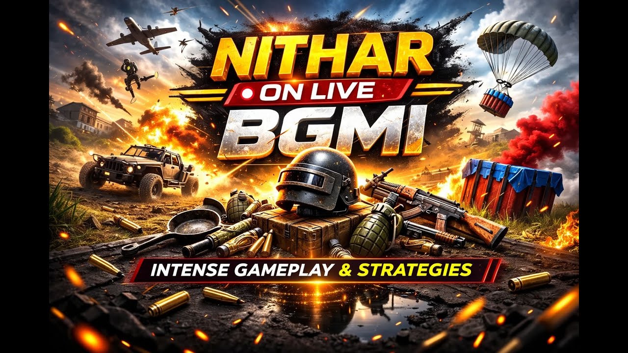 🔴 BGMI Live | Clutch, Rush & Chicken Dinner With Nithar 🐔