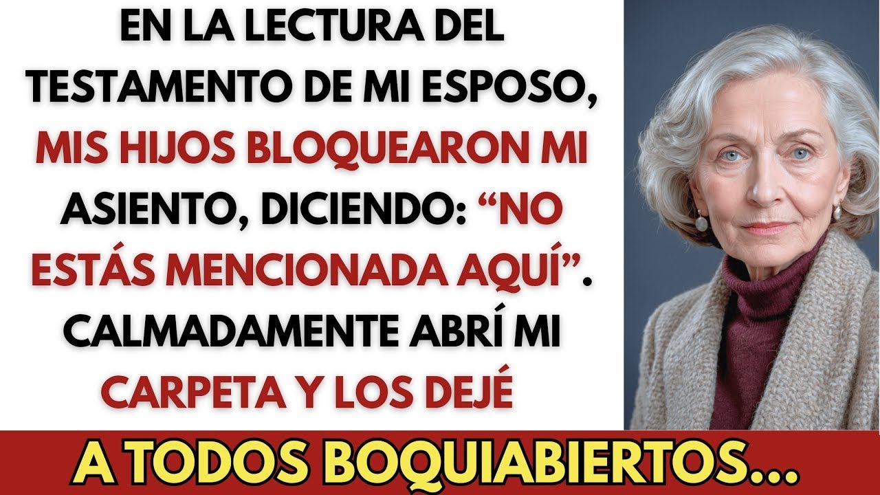 En la lectura del testamento, mis hijos me bloquearon： “No estás mencionada”  Abrí mi car