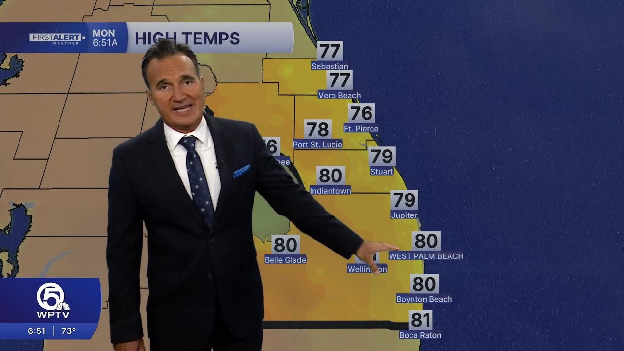 WPTV First Alert Weather Forecast for Morning of Monday, March 2, 2026