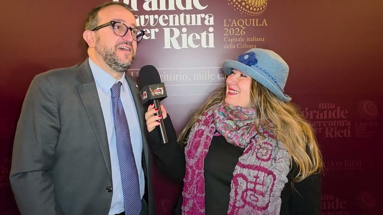 Pierluigi Biondi Sindaco dell'Aquila presentato in TV da Emanuela Petroni 