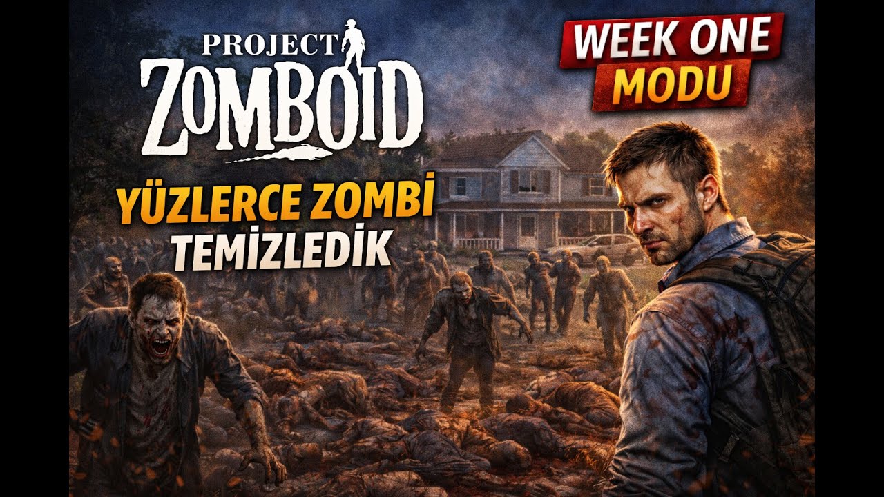 YÜZLERCE ZOMBİNİN ARASINA DALDIM / Project Zomboid Build 42 Türkçe Week One Modu Oynanış #2