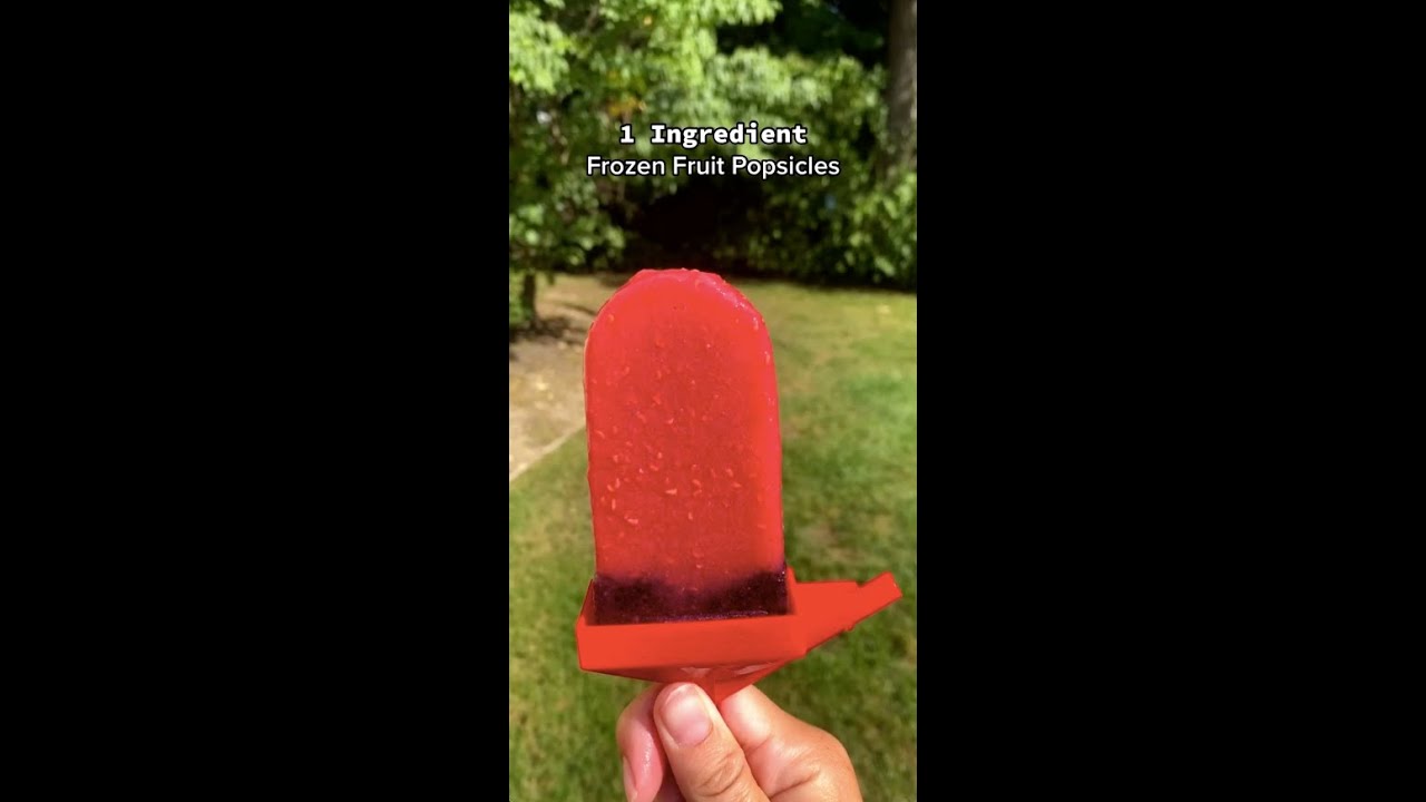 1 Ingredient Frozen Fruit Popsicles #shorts