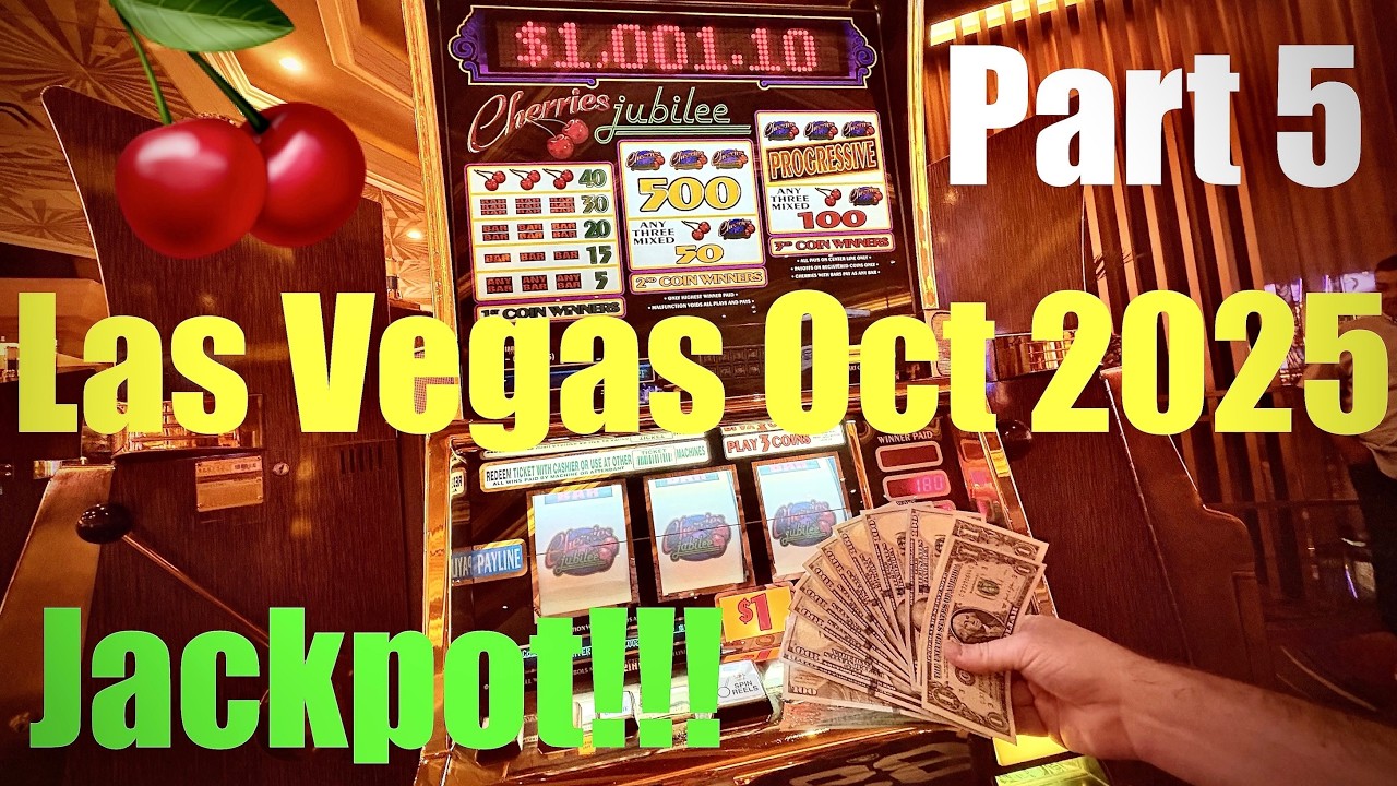 Vegas Vlog — октябрь 2025 г. — Часть 5 — ДЖЕКПОТ на юбилей Cherries!!! Слоты и NFL