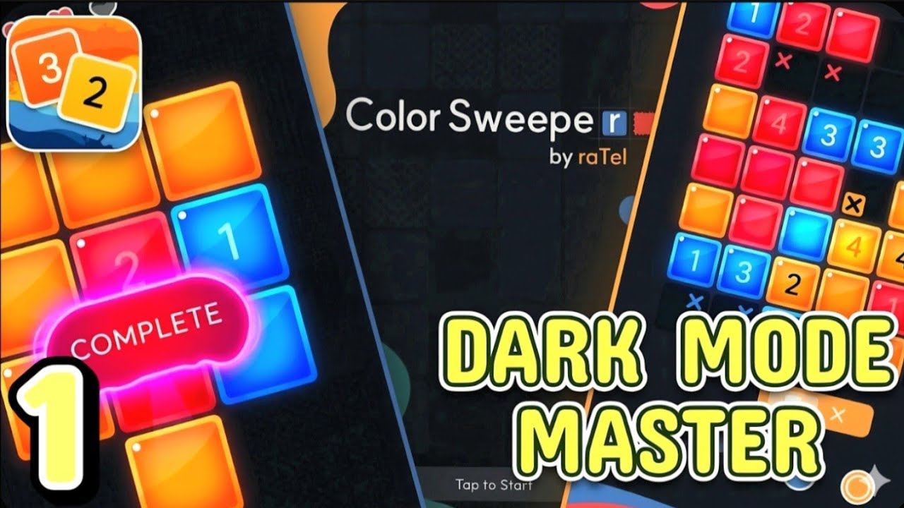 Mastering Dark Mode in Color Sweeper Gameplay | Ch [1 to 5] Walkthrough - No Commentary @CurateGamer
