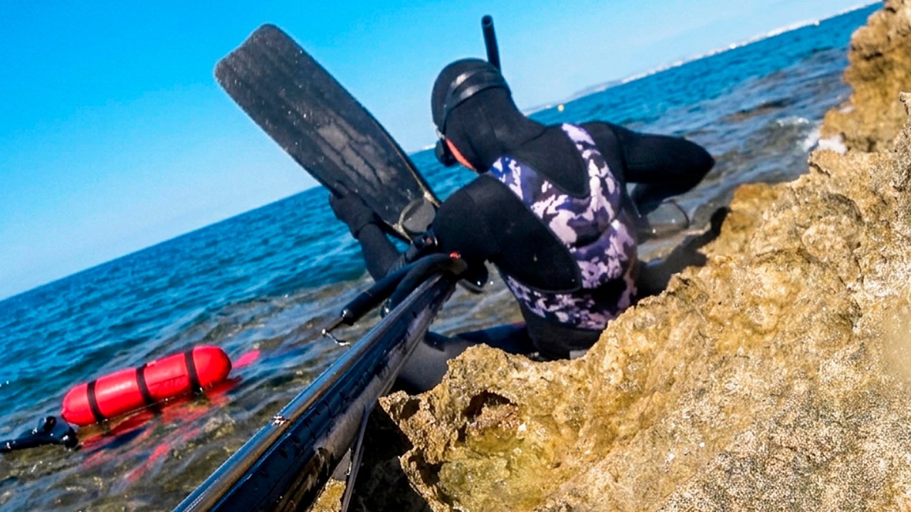 &iexcl;PESCA SUBMARINA al ACECHO en POCA AGUA! No se me olvid&oacute; del todo... Pesca Submarina de VERANO